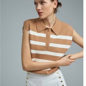 Maeve collared sleeveless sweater vest